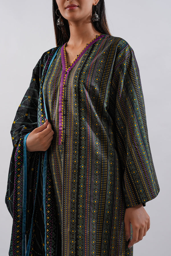 Unstitched Printed Lawn 3 Piece