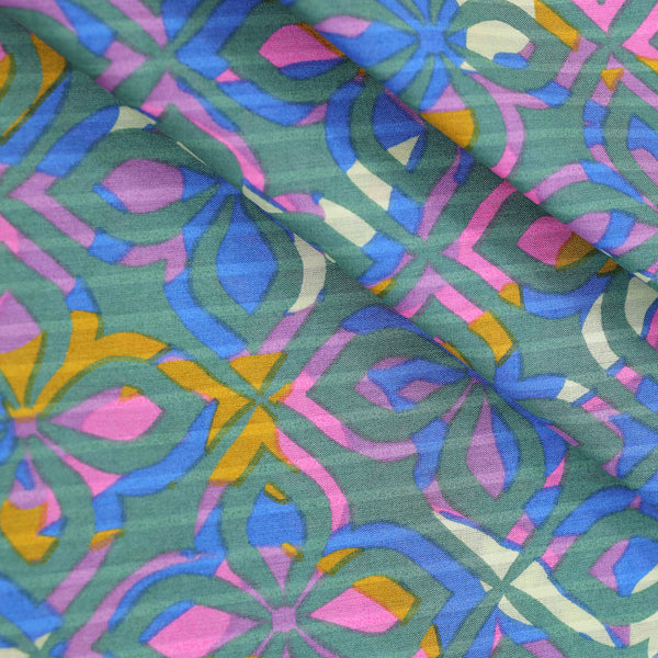 P16-25189-06A – Blue Printed Lawn Shirt Fabric