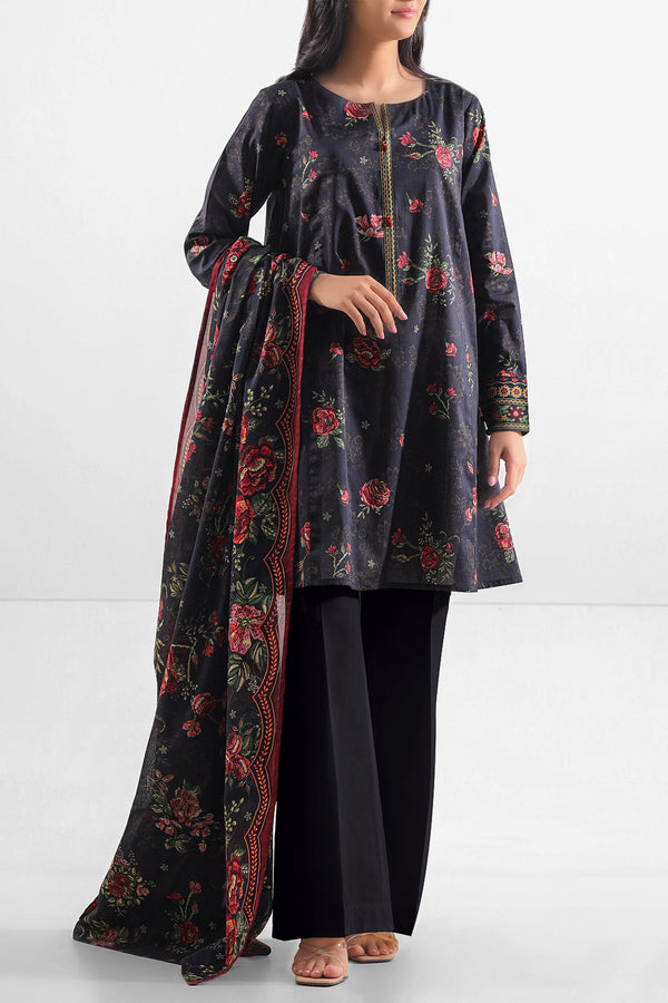 Unstitched Printed Lawn 3 Piece