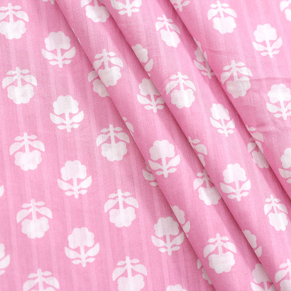 P16-25221-01A – Pink Printed Lawn Shirt Fabric