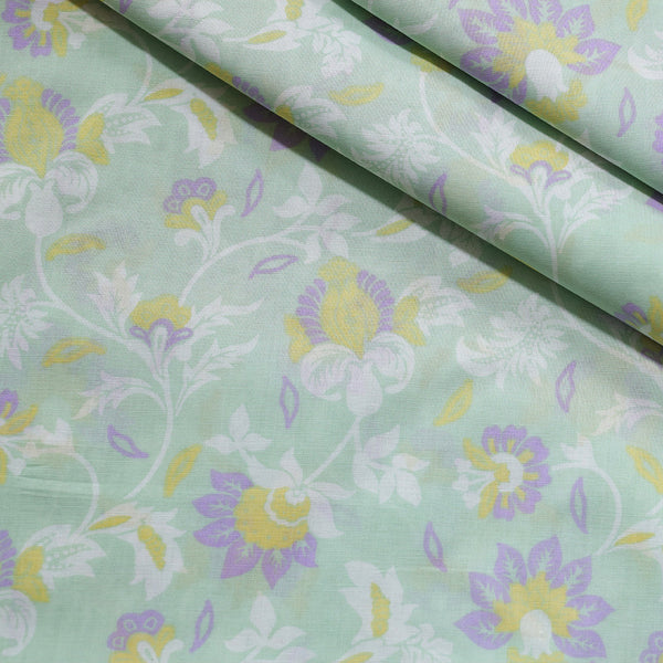 P16-25221-02A – Light Green Printed Lawn Suit Fabric
