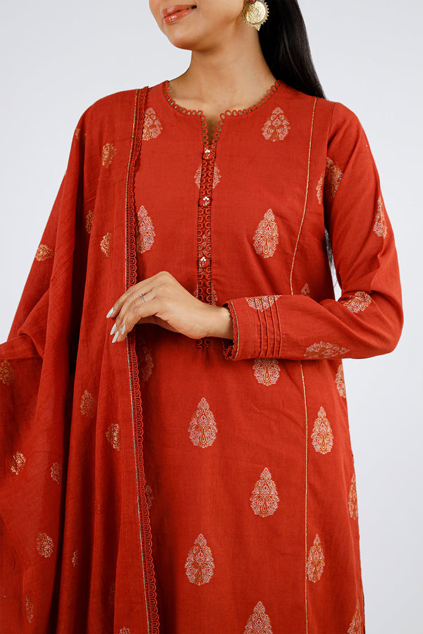 Unstitched Jacquard Cotton 2 Piece (Shirt/Trouser)