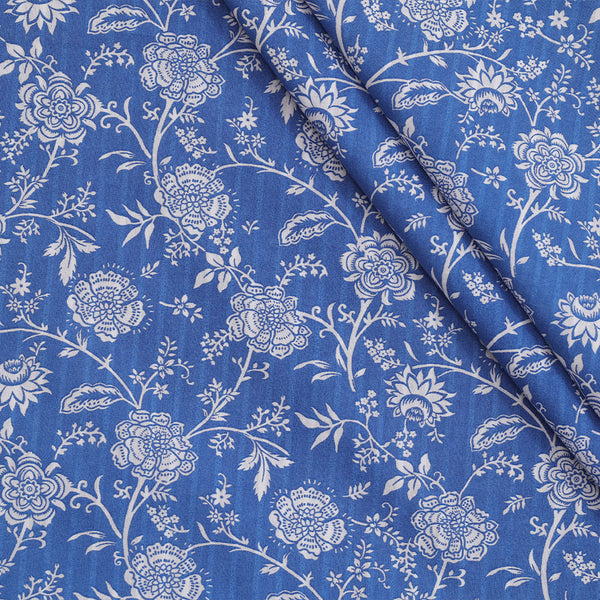 P16-25237-01B – Blue Printed Lawn Shirt Fabric