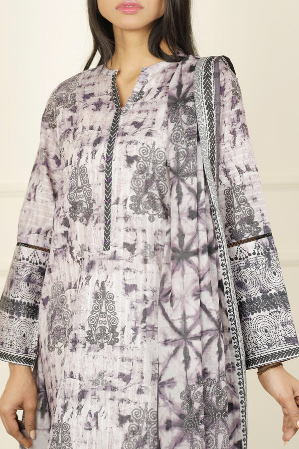Unstitched Printed Lawn 3 Piece