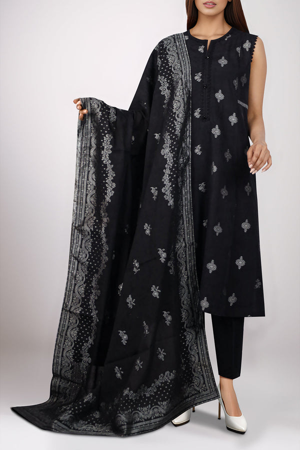 Unstitched Jacquard Cotton 3 Piece