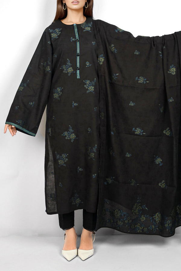 Unstitched Jacquard Cotton 3 Piece