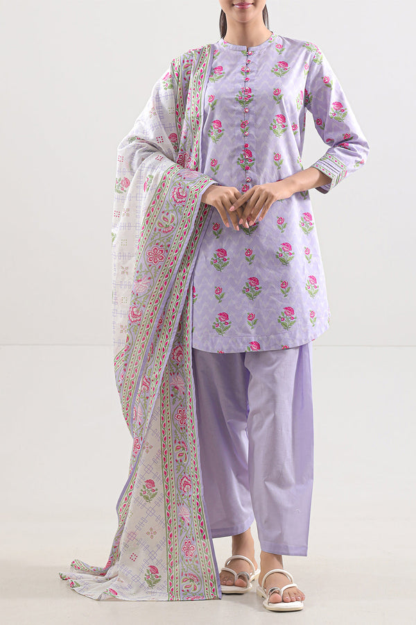 Unstitched Printed Lawn 2 Piece (Shirt/Dupatta)