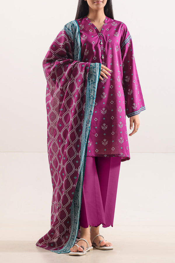 Unstitched Printed Lawn 3 Piece