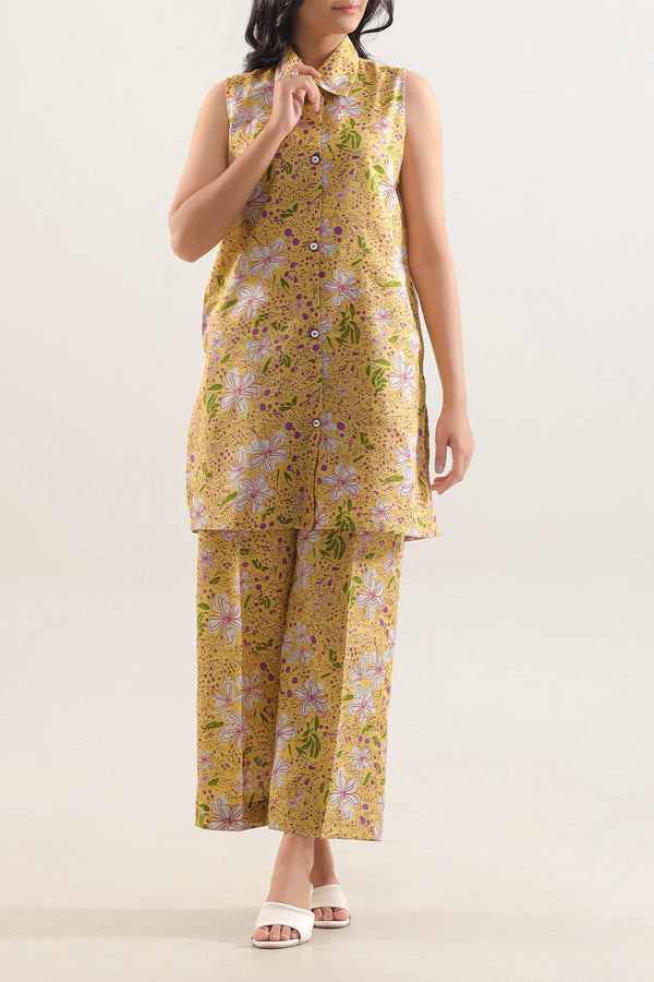 Unstitched Printed Cotton Khaddar 2 Piece (Shirt/Trouser)