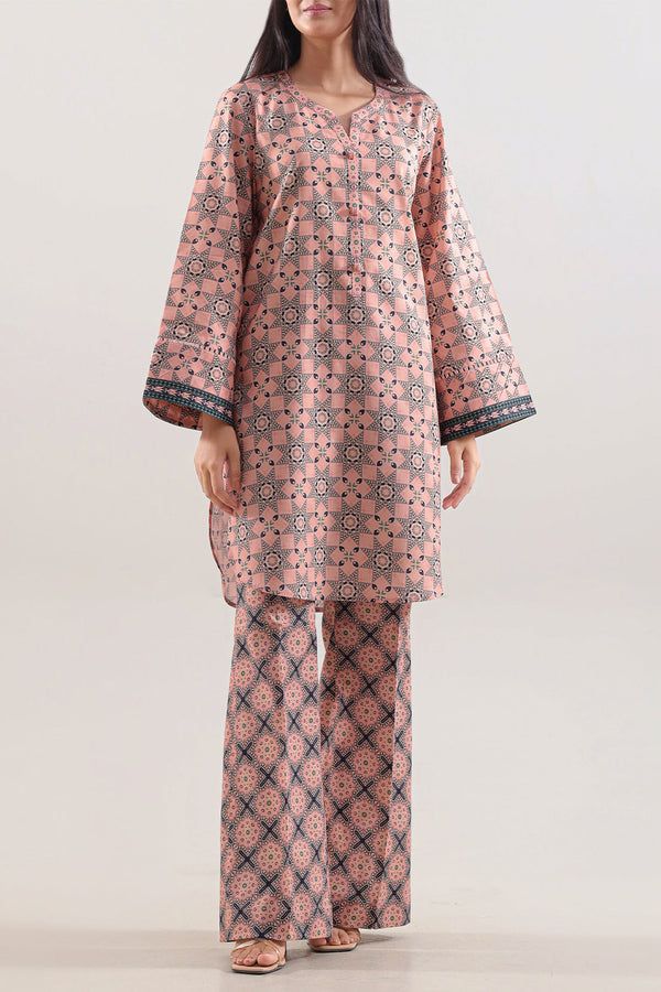 Unstitched Printed Arabic Linen 2 Piece (Shirt/Trouser)