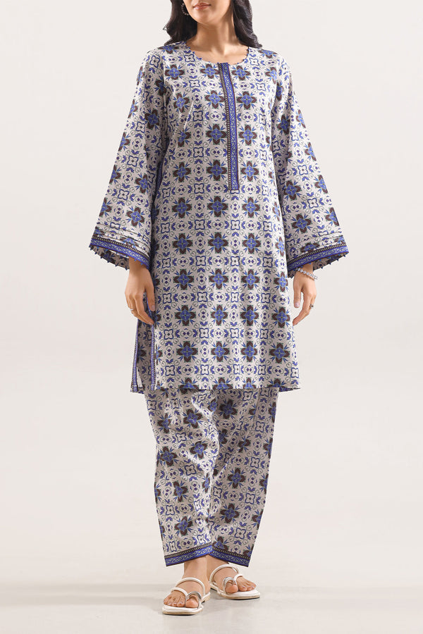 Unstitched Printed Arabic Linen 2 Piece (Shirt/Trouser)