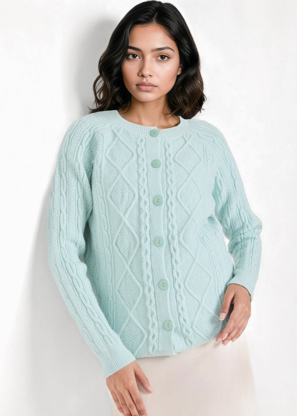 L-Turqs-Round Neck Full Sleeves Cardigan Sweater (25Y-006-67)