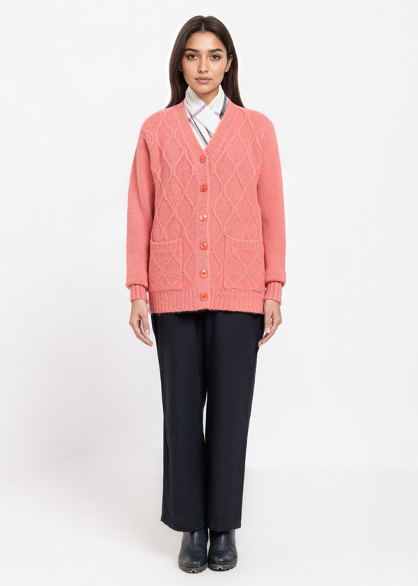 Rose-V-Cardigan Full Sleeves Sweater (25Y-053-67)