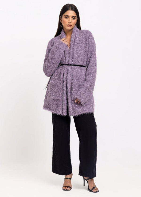 Plum-V-Cardigan Full Sleeves Sweater (25Y-073-67)