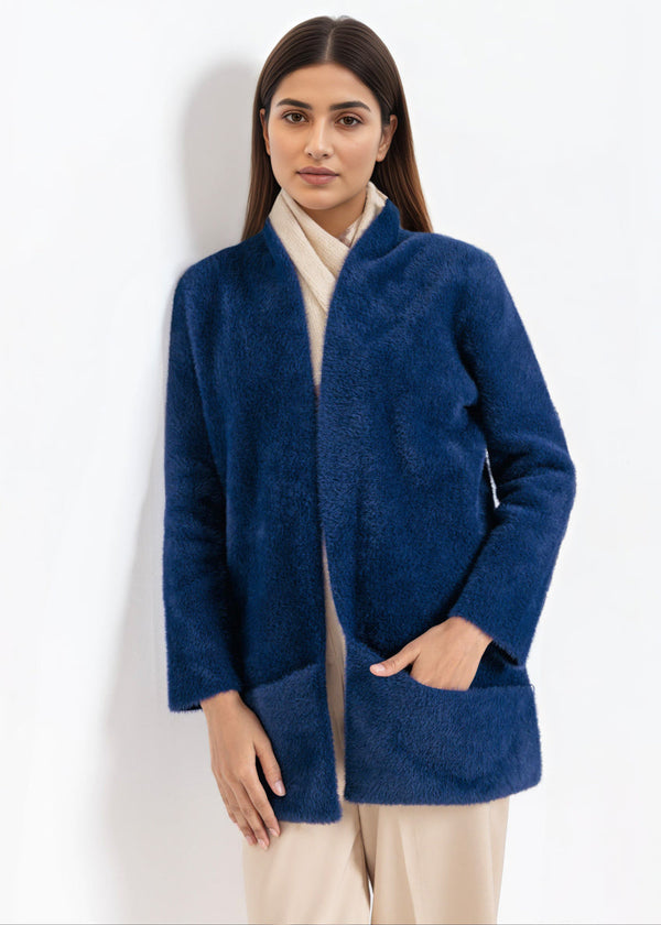 Navy-Round Neck Full Sleeves Cardigan Sweater (25Y-111-67)