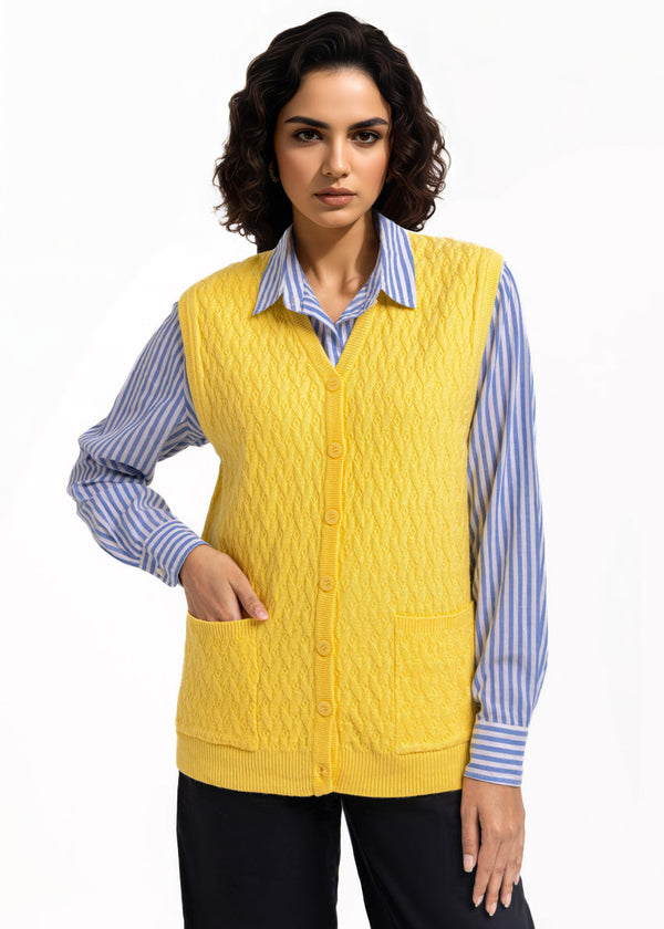Lemon-V-Cardigan Sando Sweater (25Y-202-67)