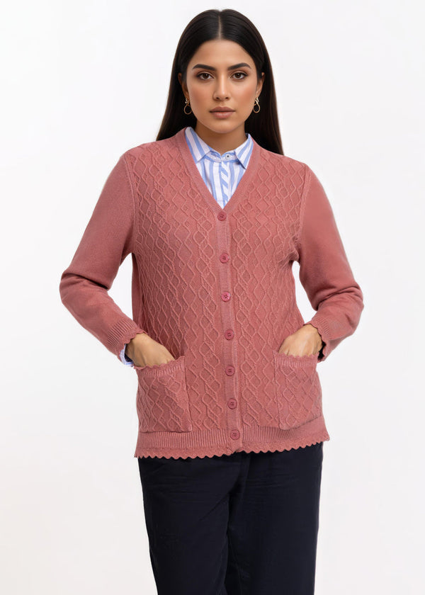 Brick-V-Cardigan Full Sleeves Sweater (25Y-231-67)