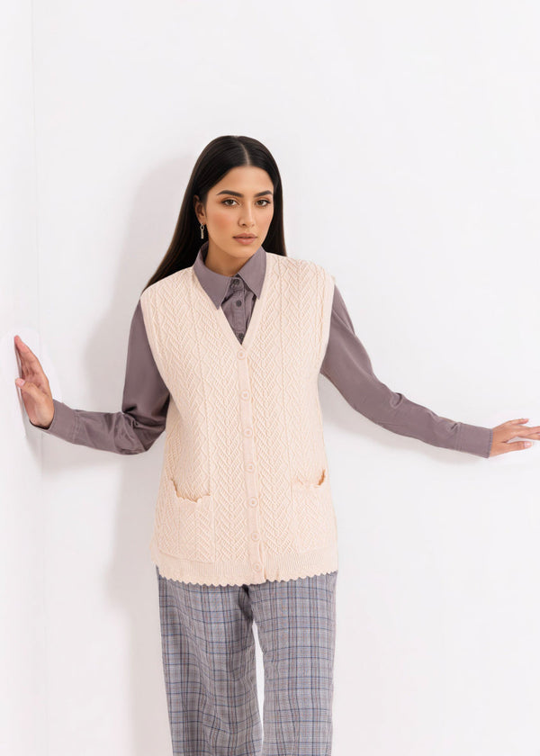 Fawn-V-Cardigan Sando Sweater (25Y-236-67)