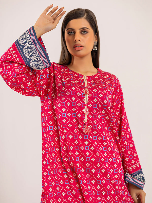 1Pc Stitched Basic Printed Cambric Shirt