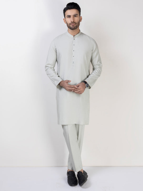 Light Green Blended Kurta Trouser - AL-KT-3031A