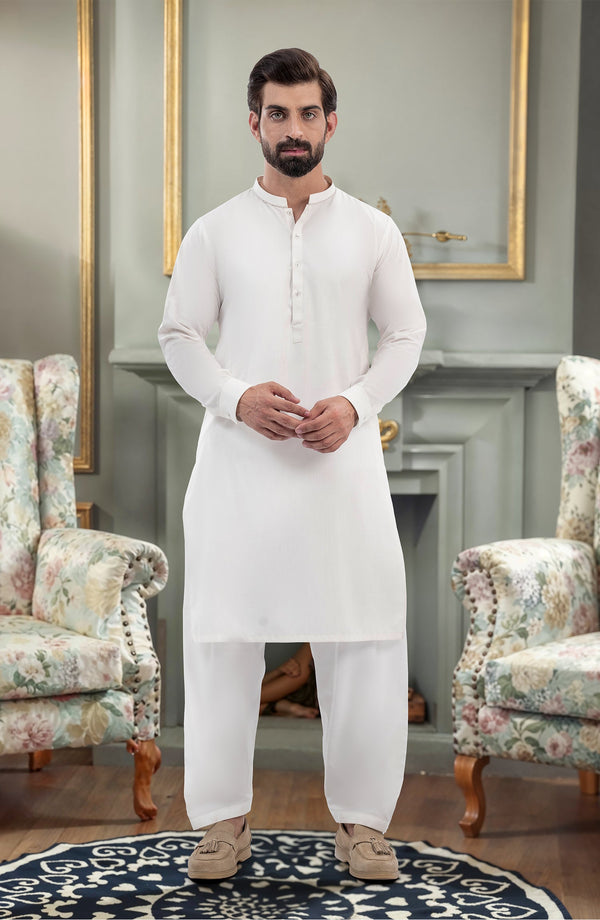 FESTIVE'25 MEN KURTA EMBROIDERED OFF WHITE