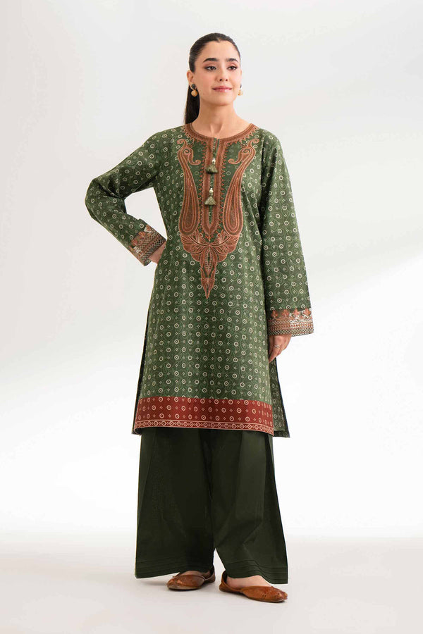 2 Piece - Digital Printed Embroidered Suit - 42501774