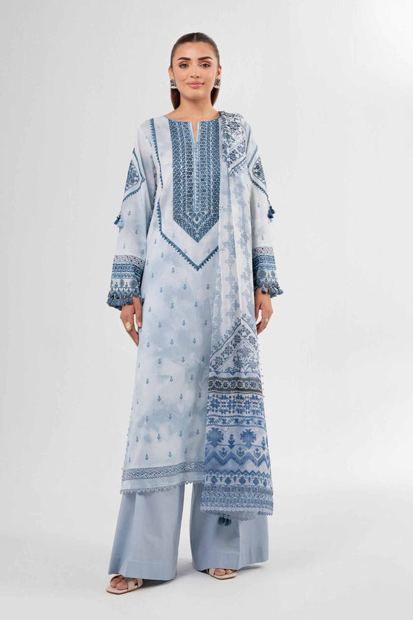 2 Piece - Digital Printed Embroidered Suit - 42502076
