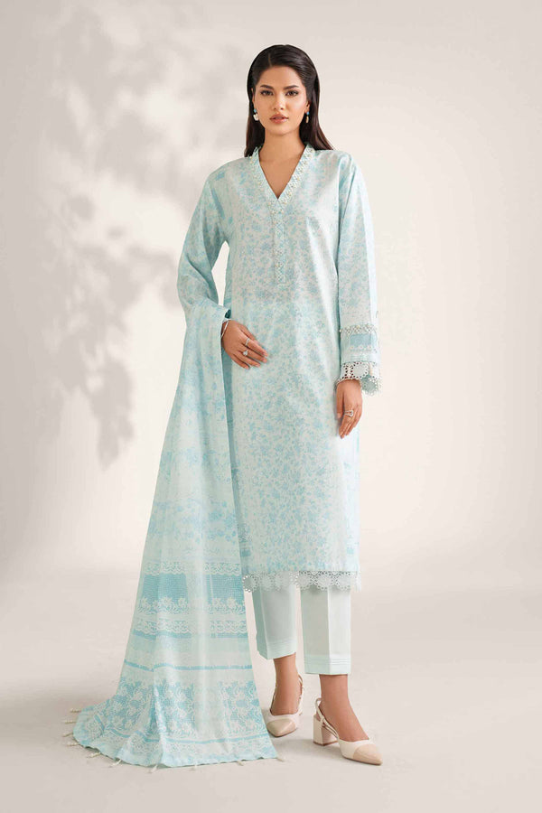 3 Piece - Digital Printed Jacquard Suit - 42502119