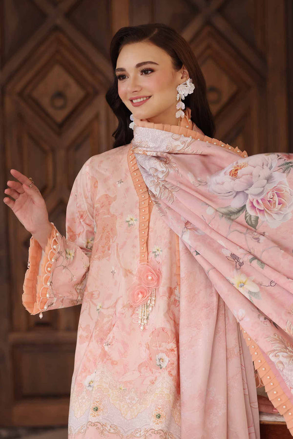 3 Piece - Digital Printed Embroidered Suit - 42502214