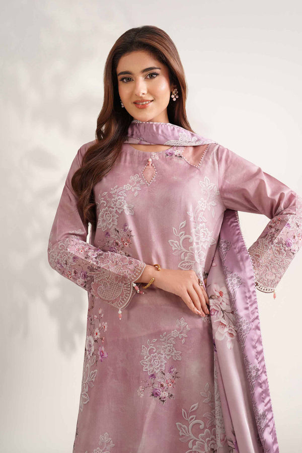 3 Piece - Digital Printed Embroidered Suit - 42502216