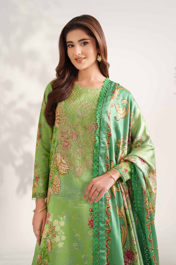 3 Piece - Digital Printed Embroidered Suit - 42502222