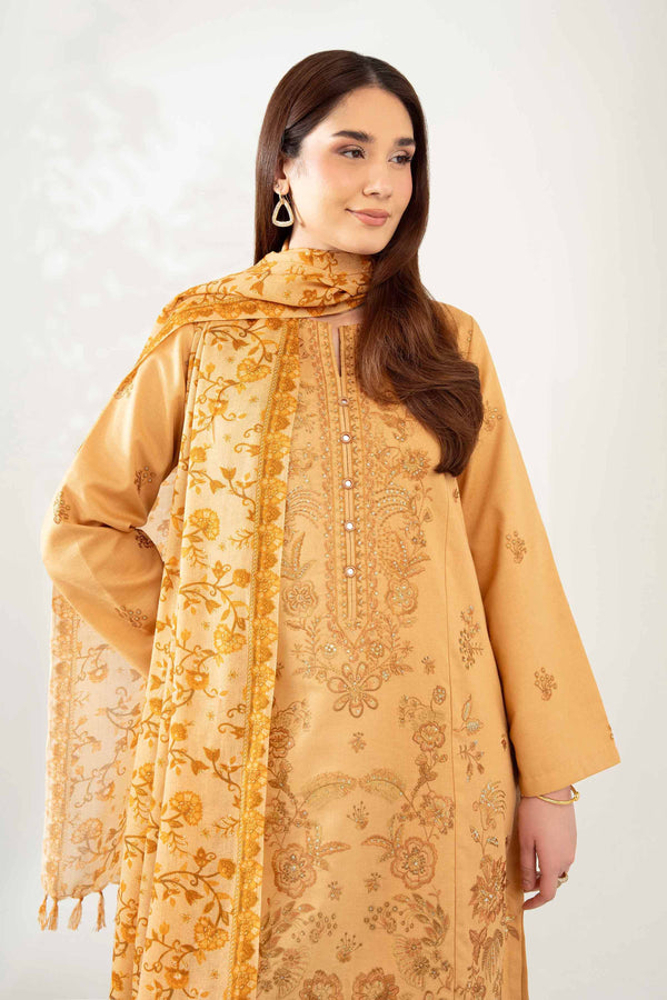 3 Piece - Digital Printed Embroidered Suit - 42502301