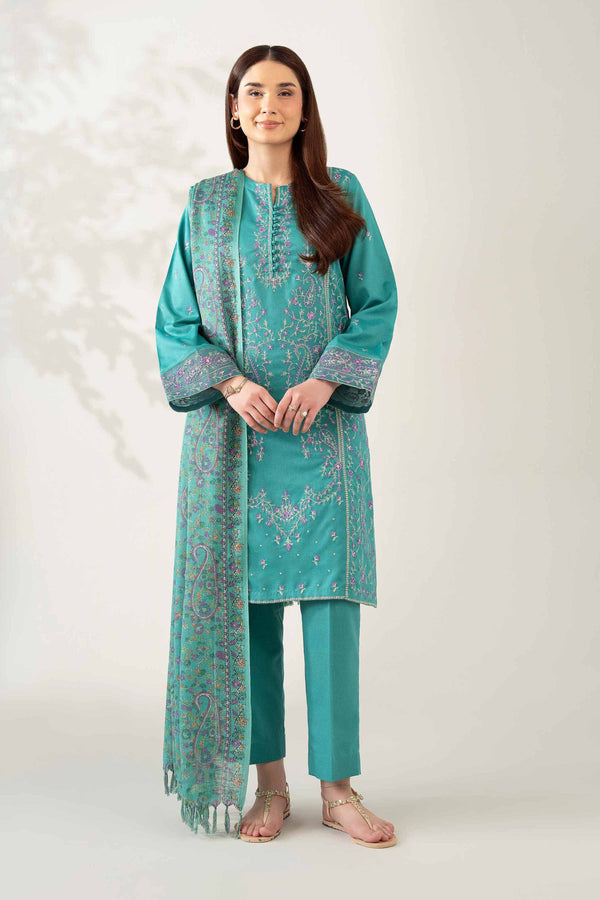 3 Piece - Digital Printed Embroidered Suit - 42502303