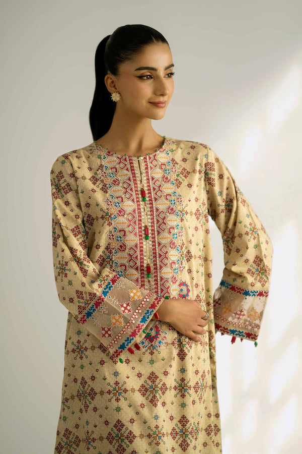 2 Piece - Printed Embroidered Suit - 42502354