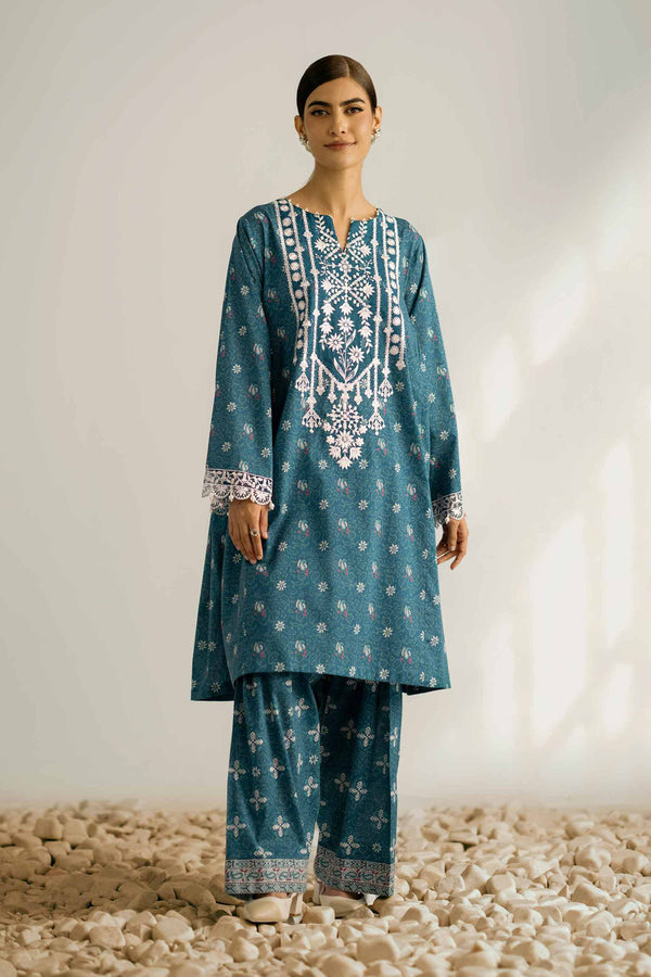 2 Piece - Printed Embroidered Suit - 42502356