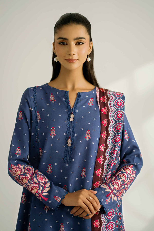 3 Piece - Printed Embroidered Suit - 42502368