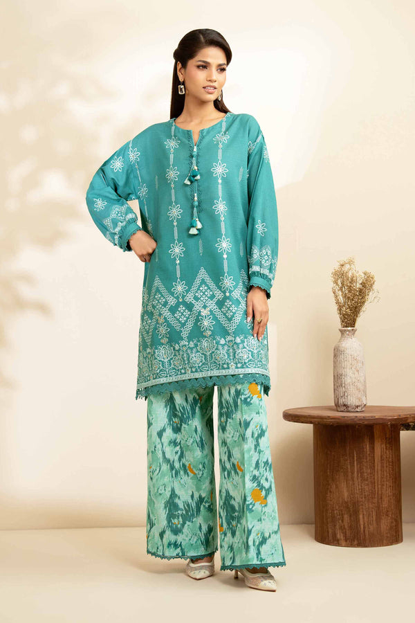 2 Piece - Printed Embroidered Suit - 42502489