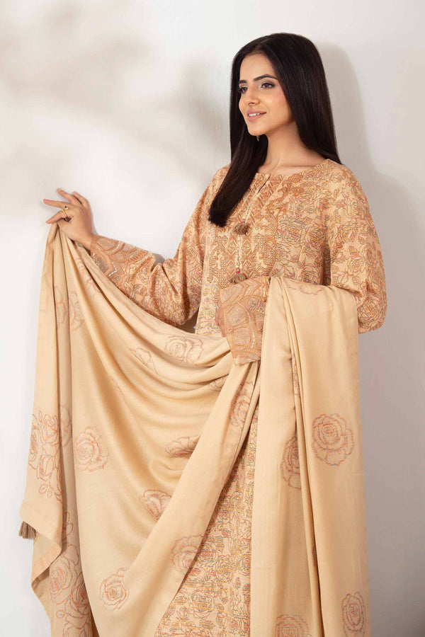 3 Piece - Printed Embroidered Suit - 42502518