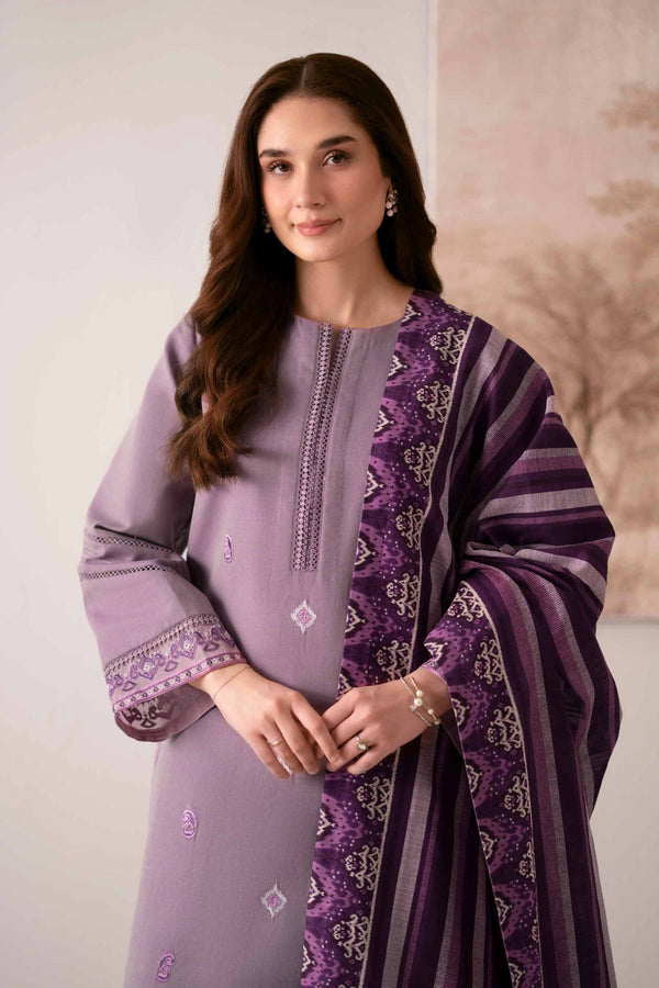 3 Piece - Printed Embroidered Suit - 42502542