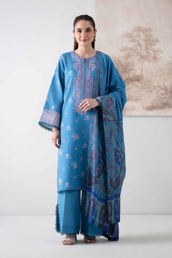 3 Piece - Digital Printed Embroidered Suit - 42502577