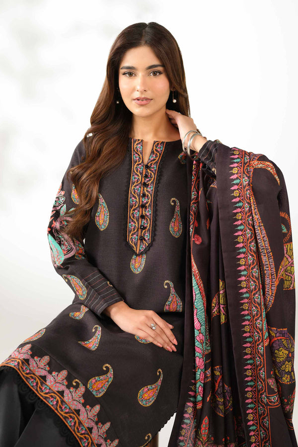 3 Piece - Digital Printed Embroidered Suit - 42502580