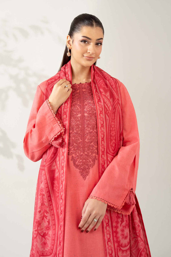 3 Piece - Digital Printed Embroidered Suit - 42502603