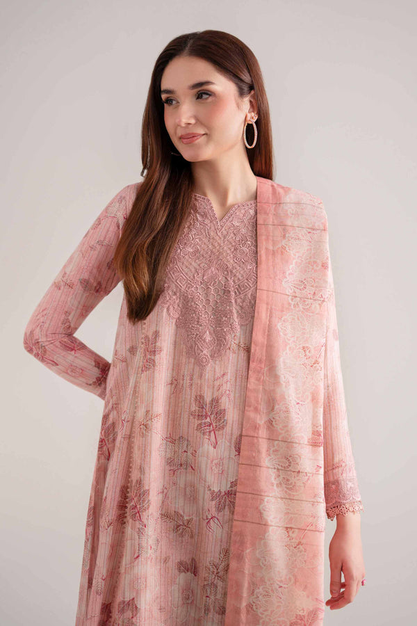 3 Piece - Digital Printed Embroidered Suit - 42502609