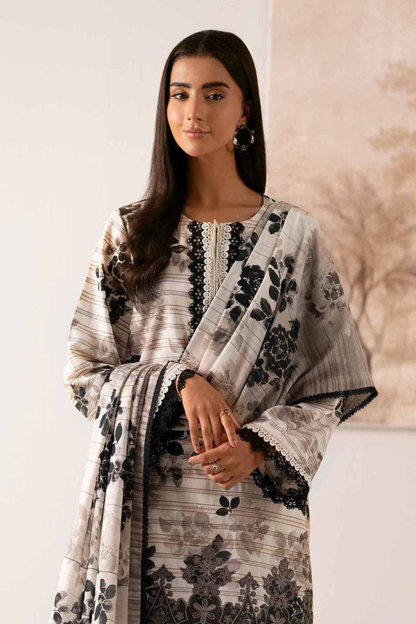 3 Piece - Digital Printed Embroidered Suit - 42502610