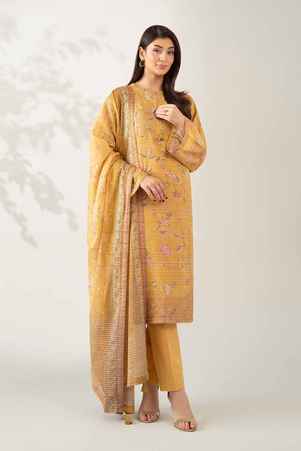 3 Piece - Digital Printed Embroidered Suit - 42502613