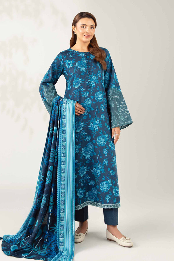 3 Piece - Printed Embroidered Suit - 42502623
