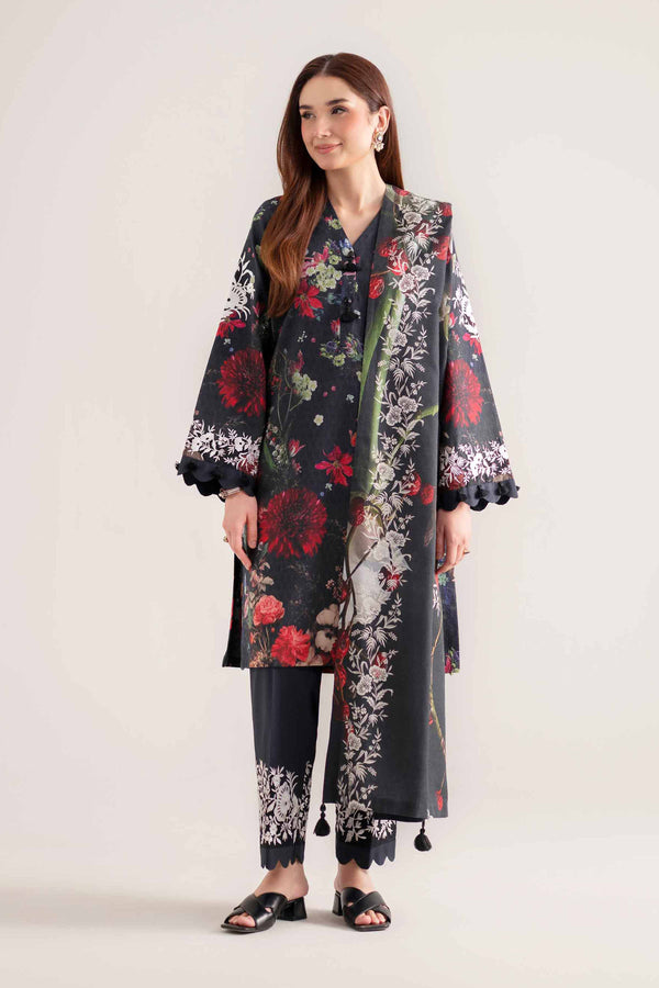 3 Piece - Digital Printed Embroidered Suit - 42502634