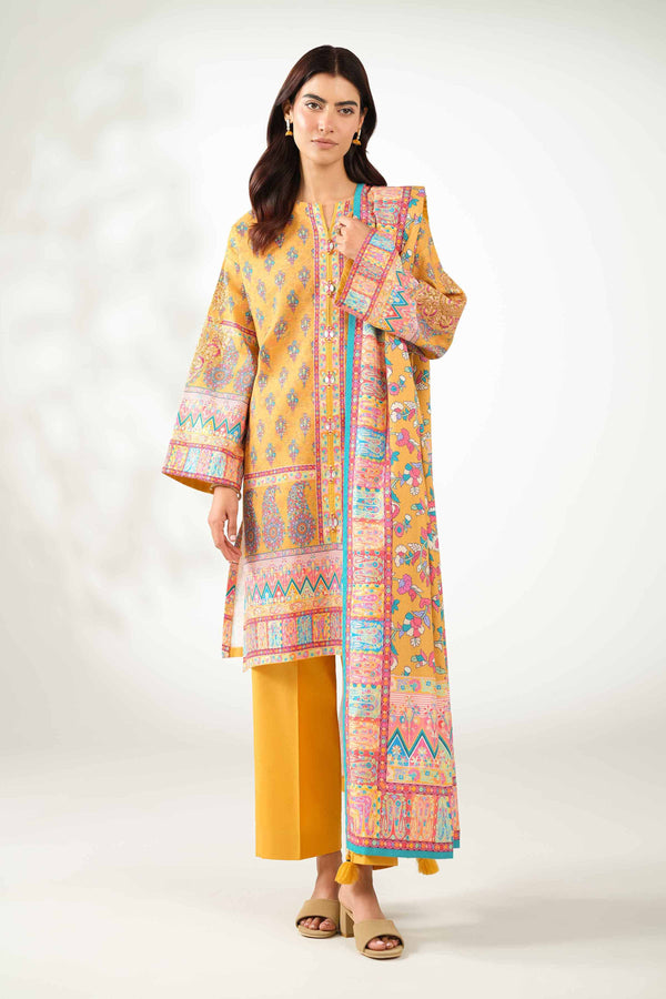 3 Piece - Digital Printed Embroidered Suit - 42502635
