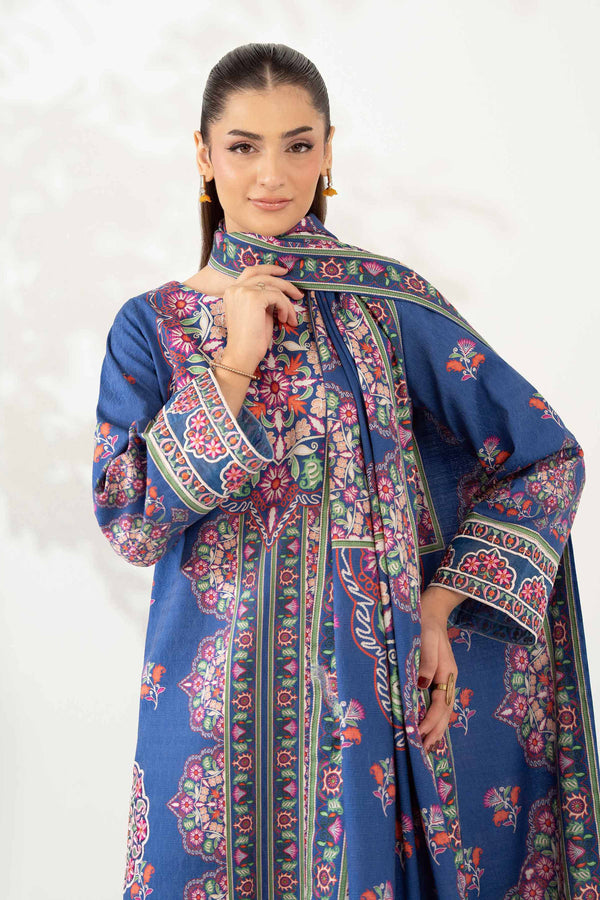3 Piece - Digital Printed Embroidered Suit - 42502641