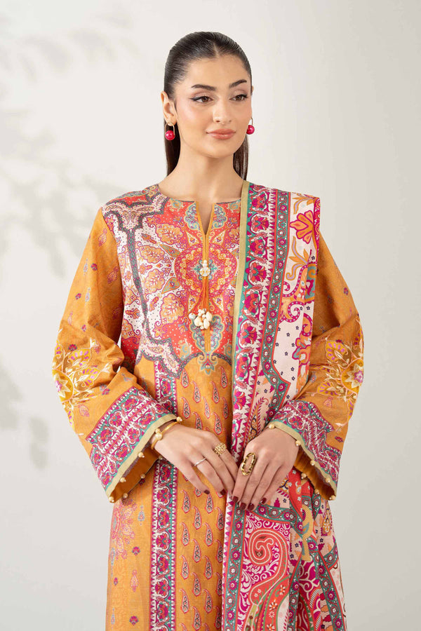 3 Piece - Digital Printed Embroidered Suit - 42502643